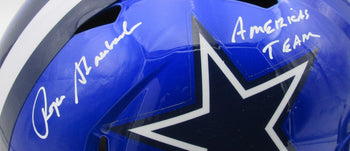 Roger Staubach Hof Autographed/Inscr Full Size Flash Replica Helmet Cowboys Bas