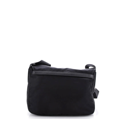 Prada Double Buckle Flap Messenger Bag Tessuto Large