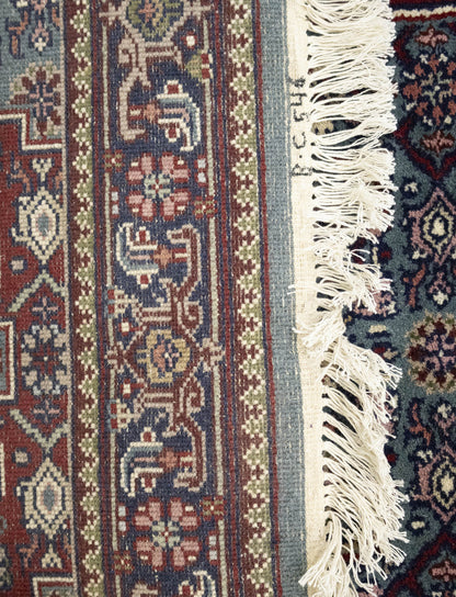 Hand-Knotted Indo-Bidjar Oriental Runner Rug Wool