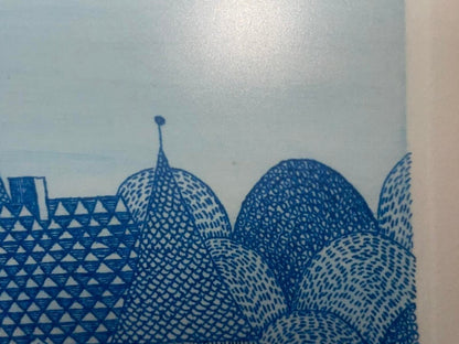 Keiko Minami Lake and Chateau (Susuki) Copperplate Etching 29/ 100 Signed