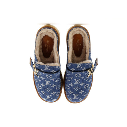Louis Vuitton Cosy Flat Clog Mules Monogram Denim