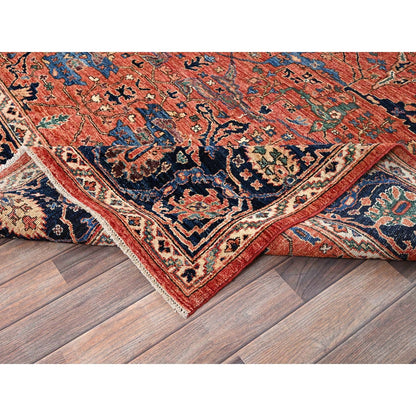 8'X10'4" Red Aryana Grade Bijar Garus Design Soft Wool Hand Knotted Rug