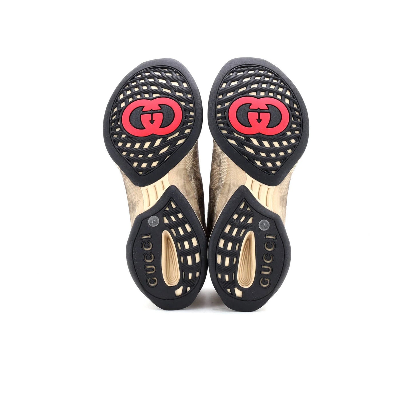 Gucci Women'S Run Sneakers Monogram Print Leather