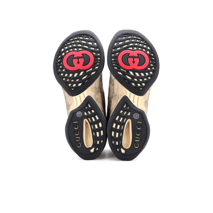 Gucci Women'S Run Sneakers Monogram Print Leather