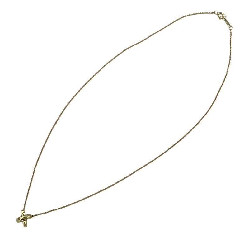 Tiffany & Co. Cross Stitch Necklace Gold 750