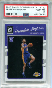 Brandon Ingram 2016-17 Panini Donruss Optic Rookie Card (Psa)