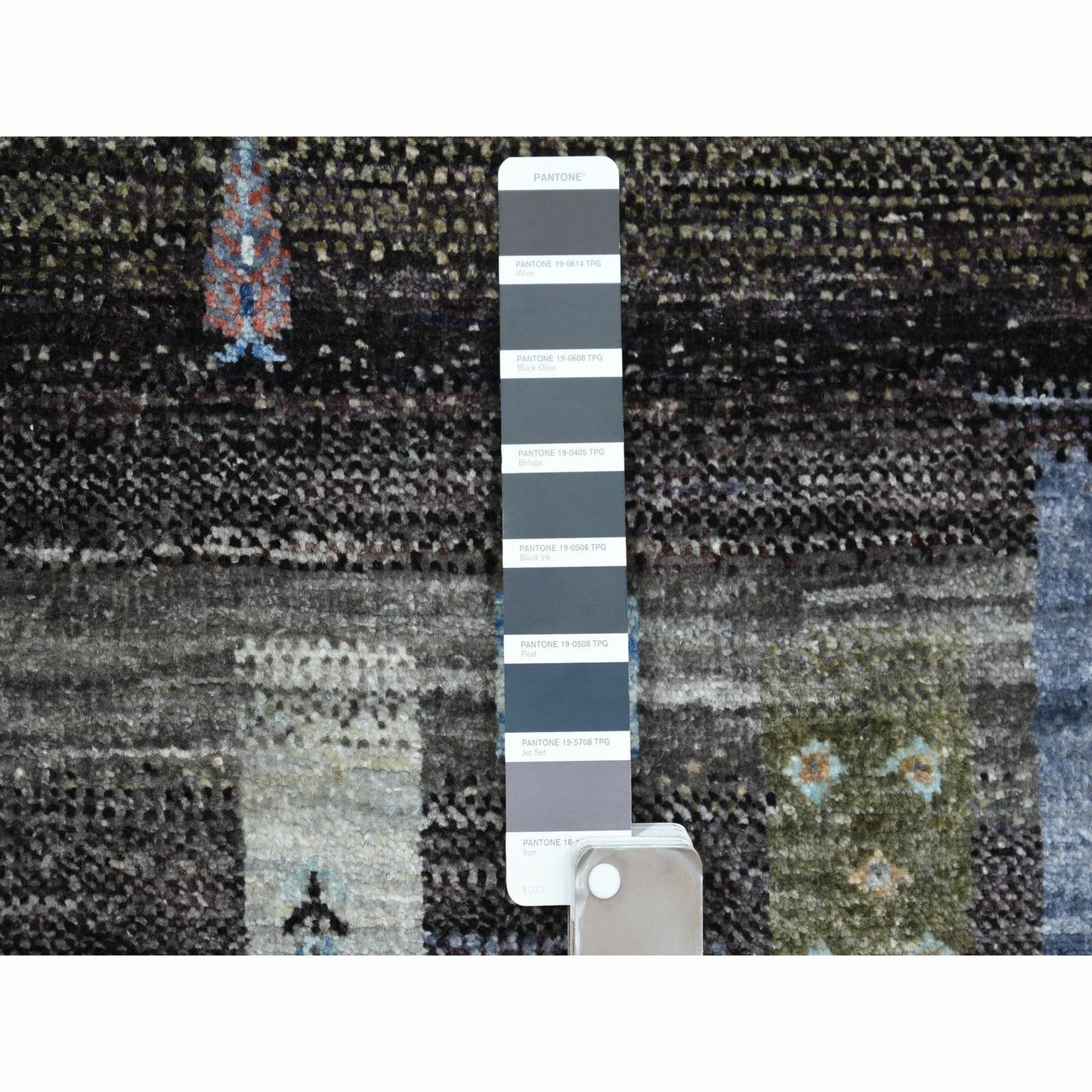 3'10"X6' Taupe Afghan Kashkuli Gabbeh Hand Knotted Hand Spun Wool Rug