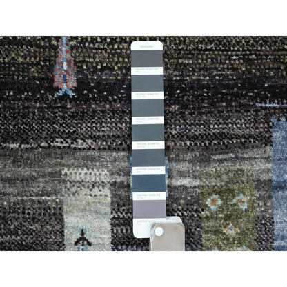 3'10"X6' Taupe Afghan Kashkuli Gabbeh Hand Knotted Hand Spun Wool Rug