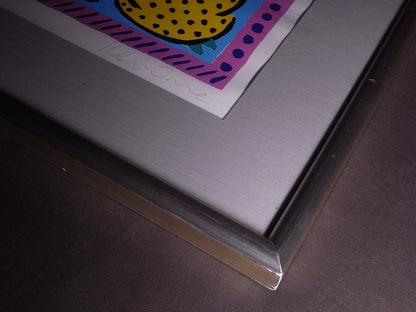 Ken Done "Two Black Fish" Hand Signed Serigraph 23/200 Large Framed Vibrant