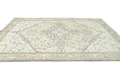 Hand-Knotted Vintage Floral Distressed Oriental