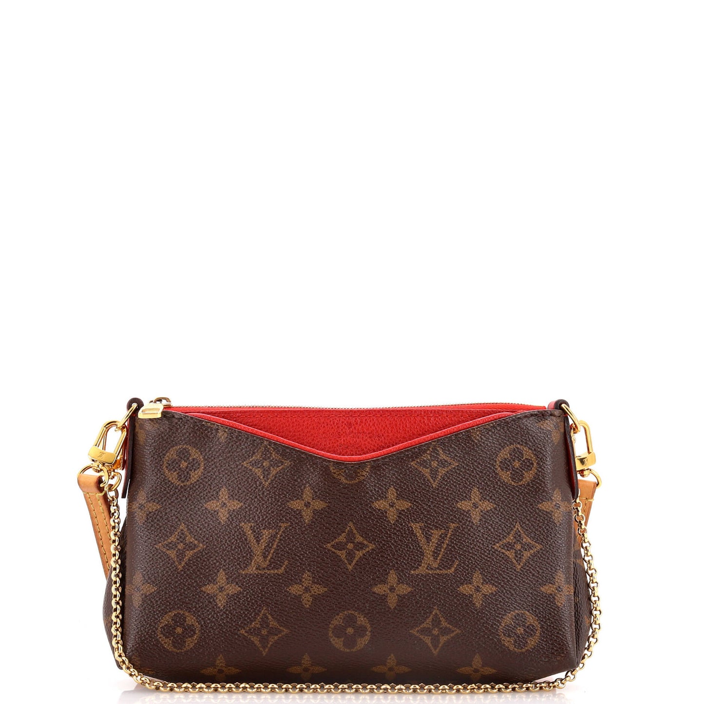 Louis Vuitton Pallas Clutch Monogram Canvas With Leather