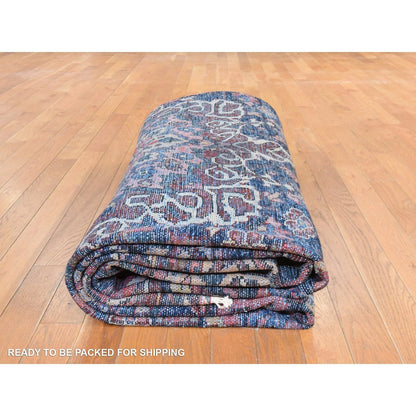 10'X12'4" Red Semi Antique Zoroastrian Bakhtiarjoon Wool Hand Knotted Rug