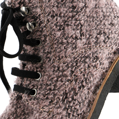 Chanel Women'S Cap Toe Combat Boots Tweed