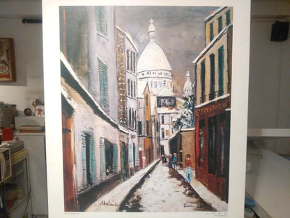 Maurice Utrillo 1979 Exhibition Poster Panel Print Rue Saint-Rustique Spadem