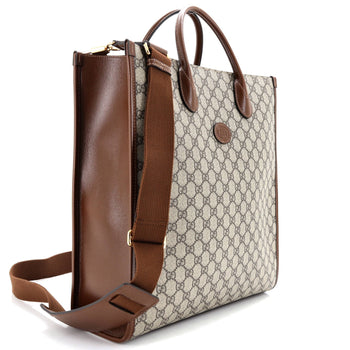 Gucci Interlocking G Tote Gg Coated Canvas Vertical