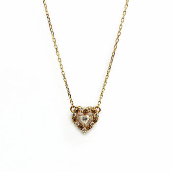 Ahkah Princess Heart Diamond Necklace K18Yg 750 Ak0456010100