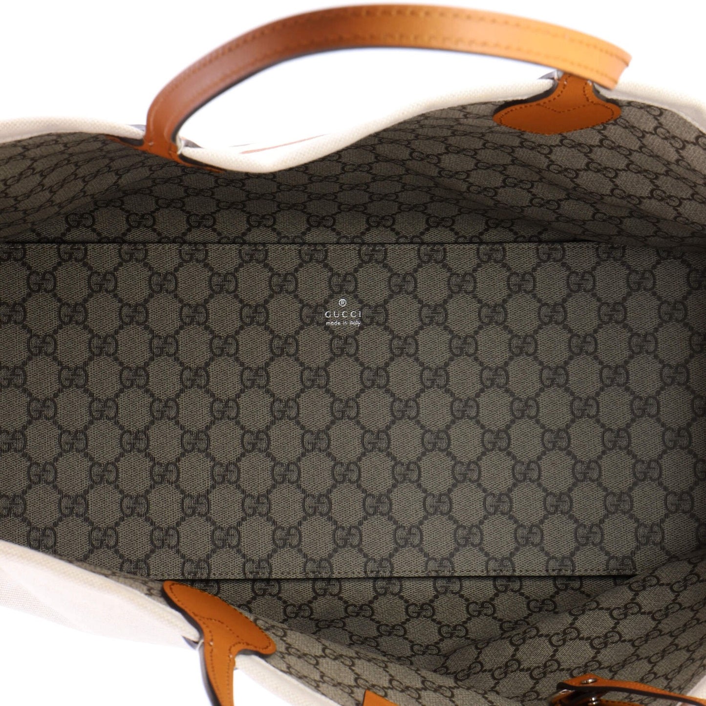 Gucci Logo Shopper Tote Printed Canvas Medium