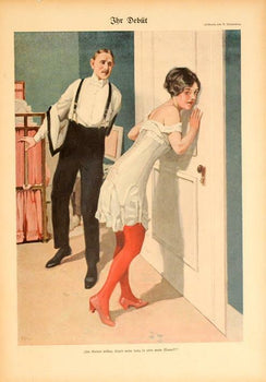 Simplicissimus 1913 By Wennerberg Ihr Debut On Linen Original