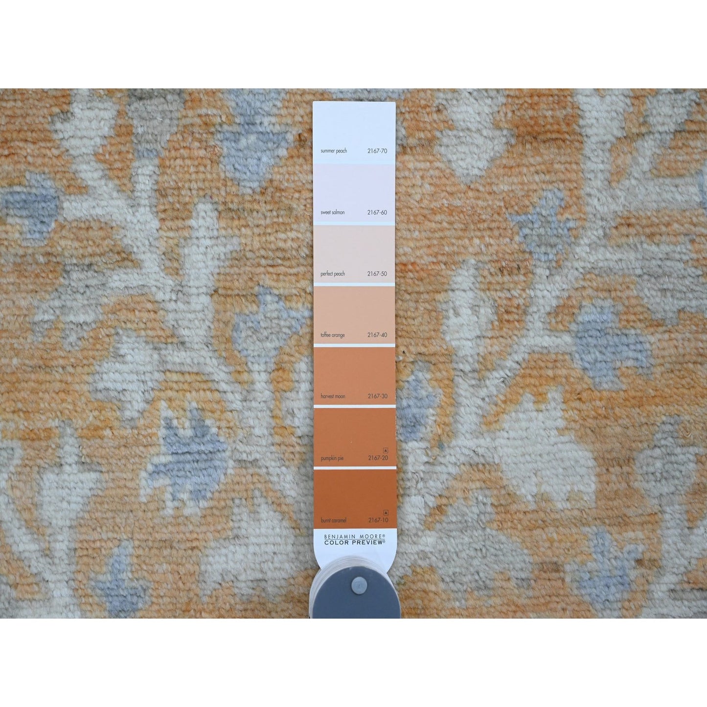 6'X8'7" Brown Afghan Angora Oushak Tree Design Hand Knotted 100% Wool Rug