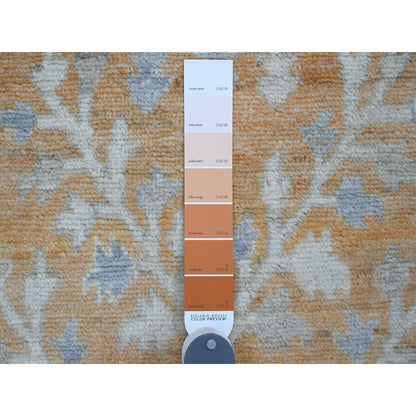 6'X8'7" Brown Afghan Angora Oushak Tree Design Hand Knotted 100% Wool Rug