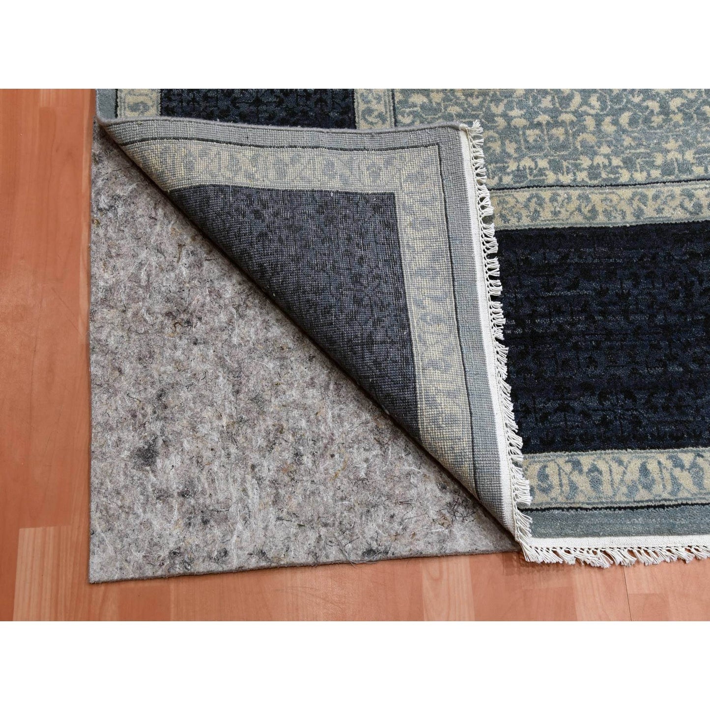 9'X12'3" Blue Modern Design Pure Wool Hand Knotted Oriental Rug