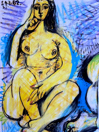 Pablo Picasso Lithograph Coa 180Es. Signed Numbered And Limited