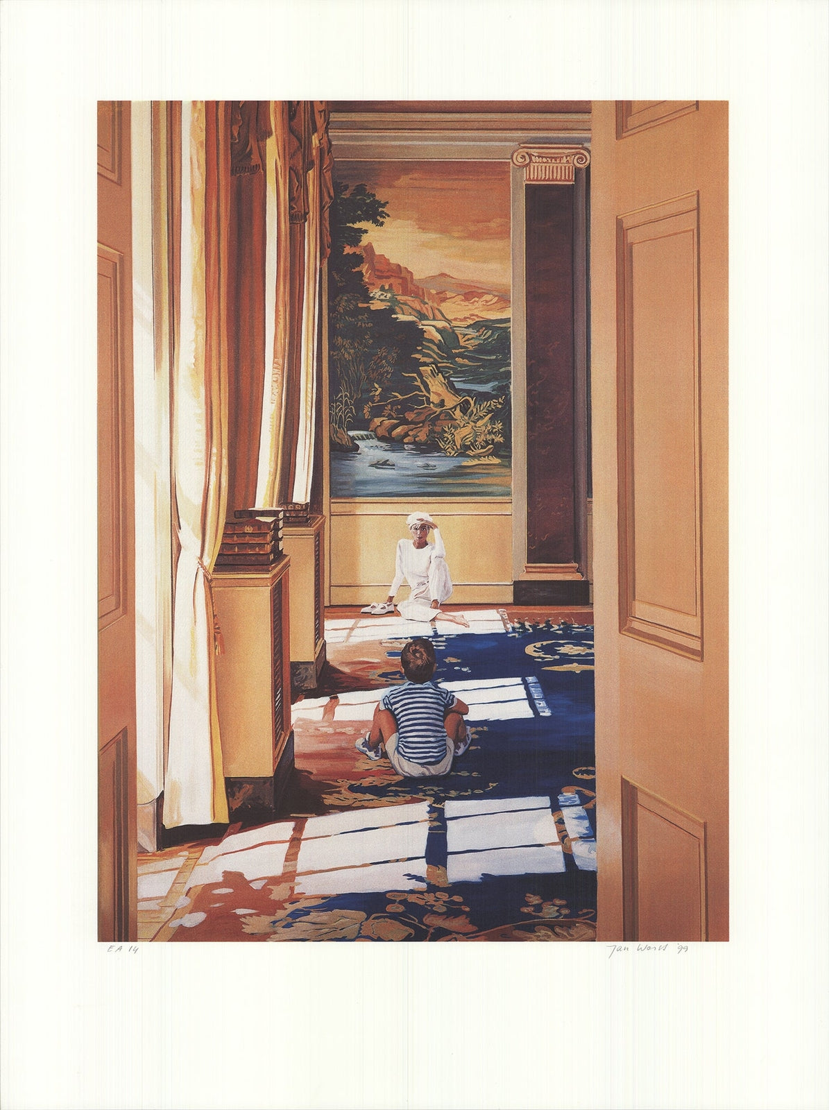 Jan Wonis Worlds Apart, Yet Together Signed " Lithograph Surrea