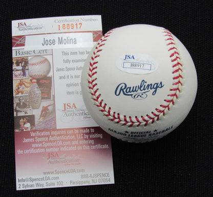 Jose Molina Signed/Auto Yankees 100Th Oml Baseball Jsa  186764