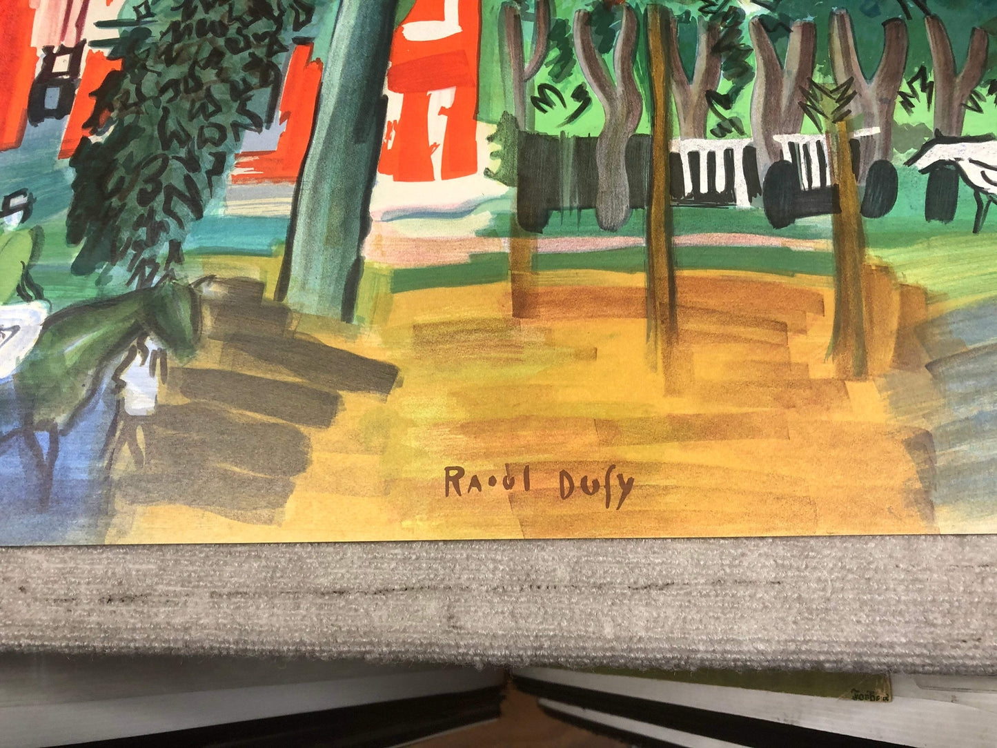 Raoul Dufy Paddock-Deauville " Lithograph Impressionism Multicolo