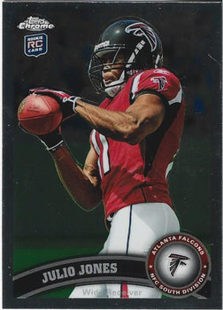 #131 Julio Jones 2011 Topps Chrome Rookie Card