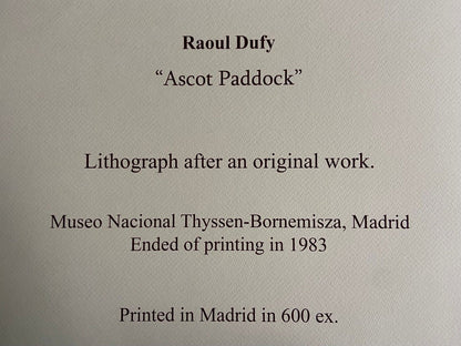 Raoul Dufy, Lithograph Coa Original Museum Numbered By Hand Signed Op