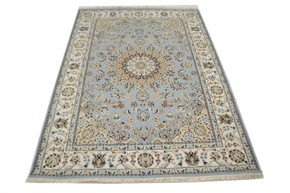 5X7 Ft Handmade Indo-Nain Classic Floral Style