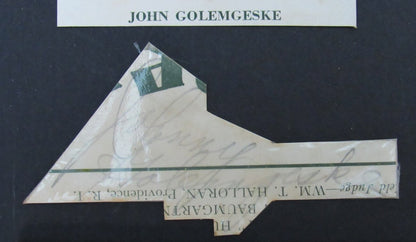 John Golemgeske Wisconsin/Brooklyn Dodgers D.1958 Signed Cut 150174