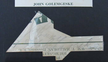 John Golemgeske Wisconsin/Brooklyn Dodgers D.1958 Signed Cut 150174