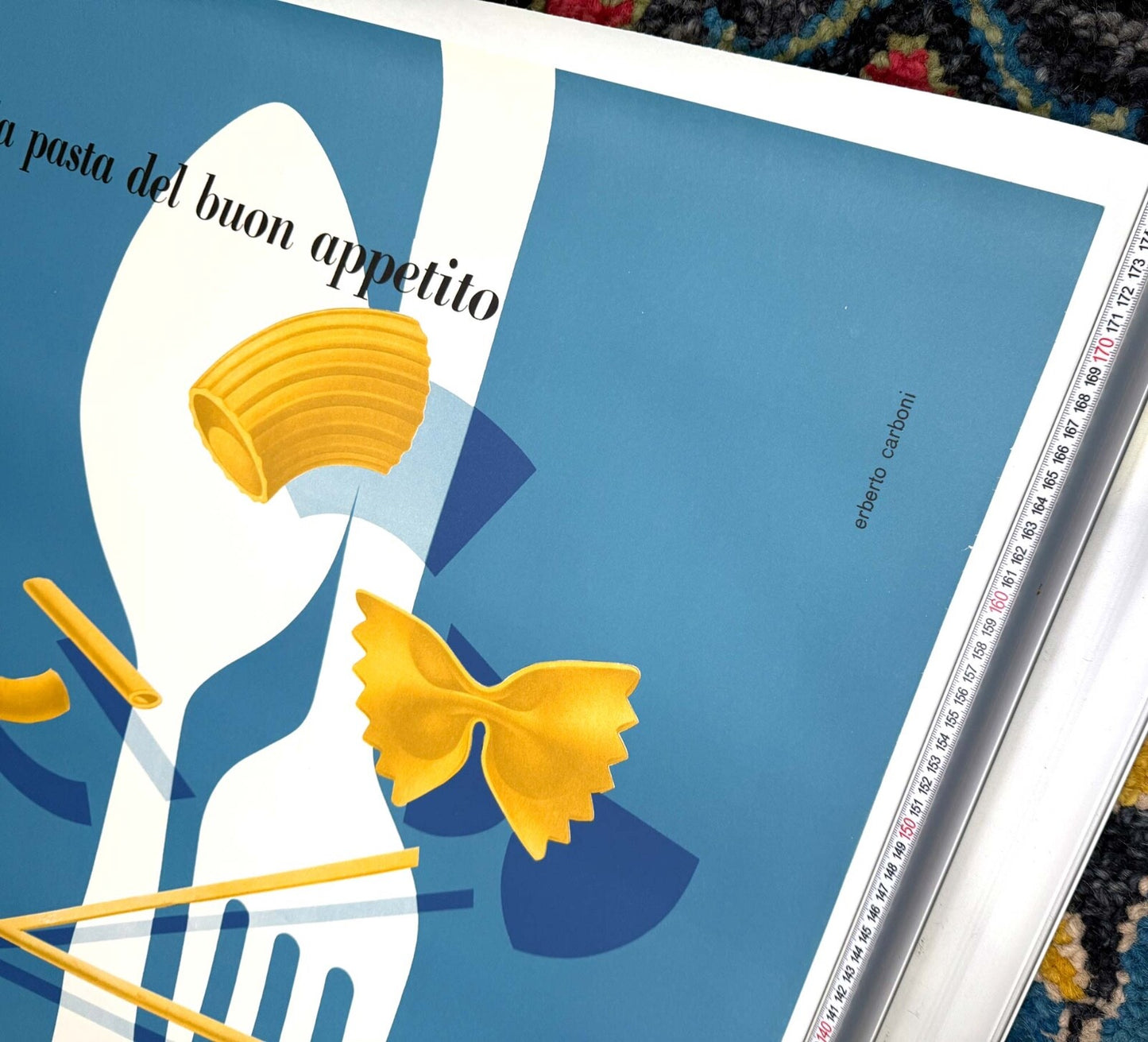 Barilla Pasta Erberto Carboni 1952 Vintage Italian Food Poster 1St Printing