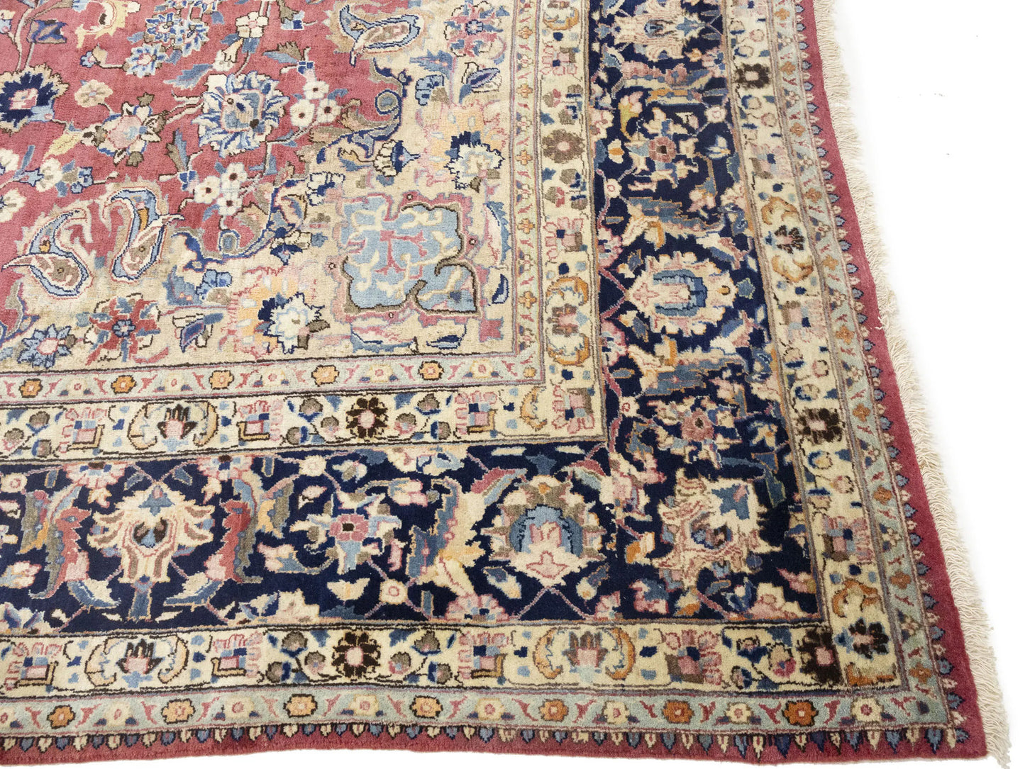 Handmade Semi-Antique Traditional Rug 9'8x12'5 ft Muted Colors