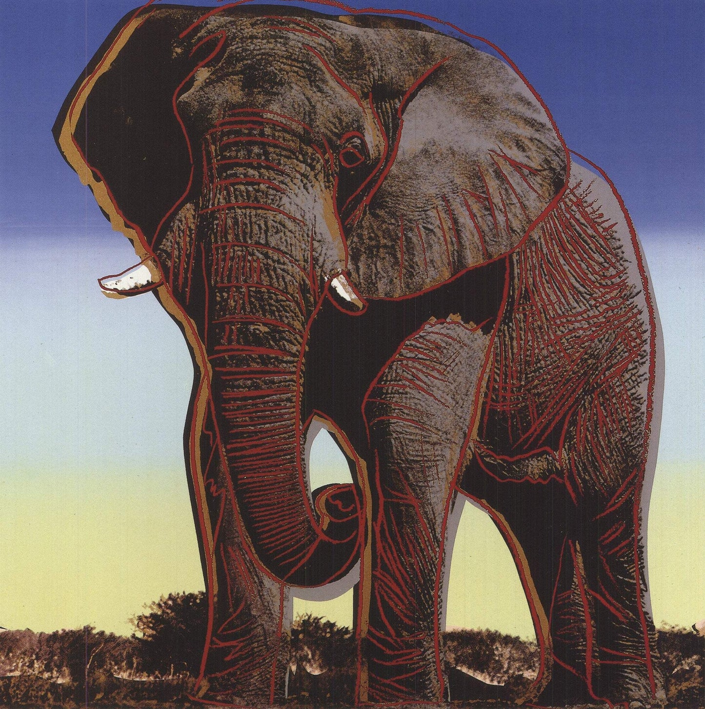 Andy Warhol Endangered Species: African Elephant " Offset Lithograph