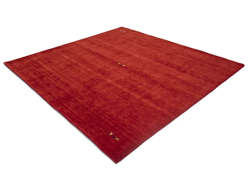 Cherry Red Gabbeh Modern Rug Tribal Square