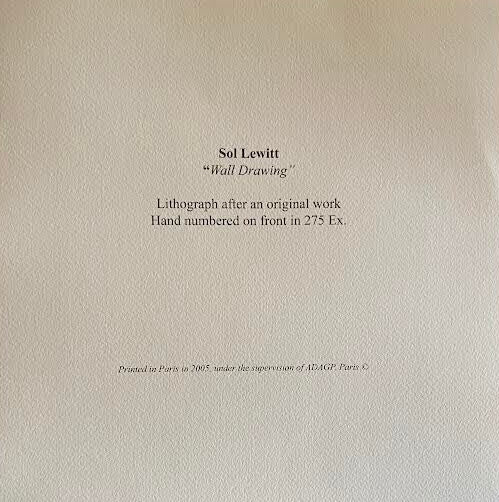 Sol Lewitt Lithograph Coa Signed Op Numbered In Pencil