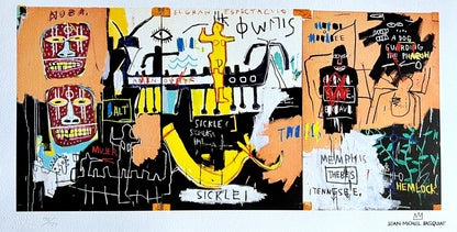 Andy Warhol Jean-Michel Basquiat Lithograph Coa Signed Numbered