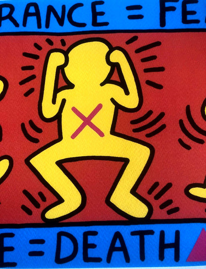 Keith Haring Lithograph Certified Coa 180 Ex