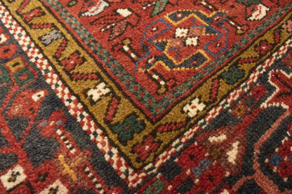 Handmade Vintage Tribal Geometric Area Rug Rusty