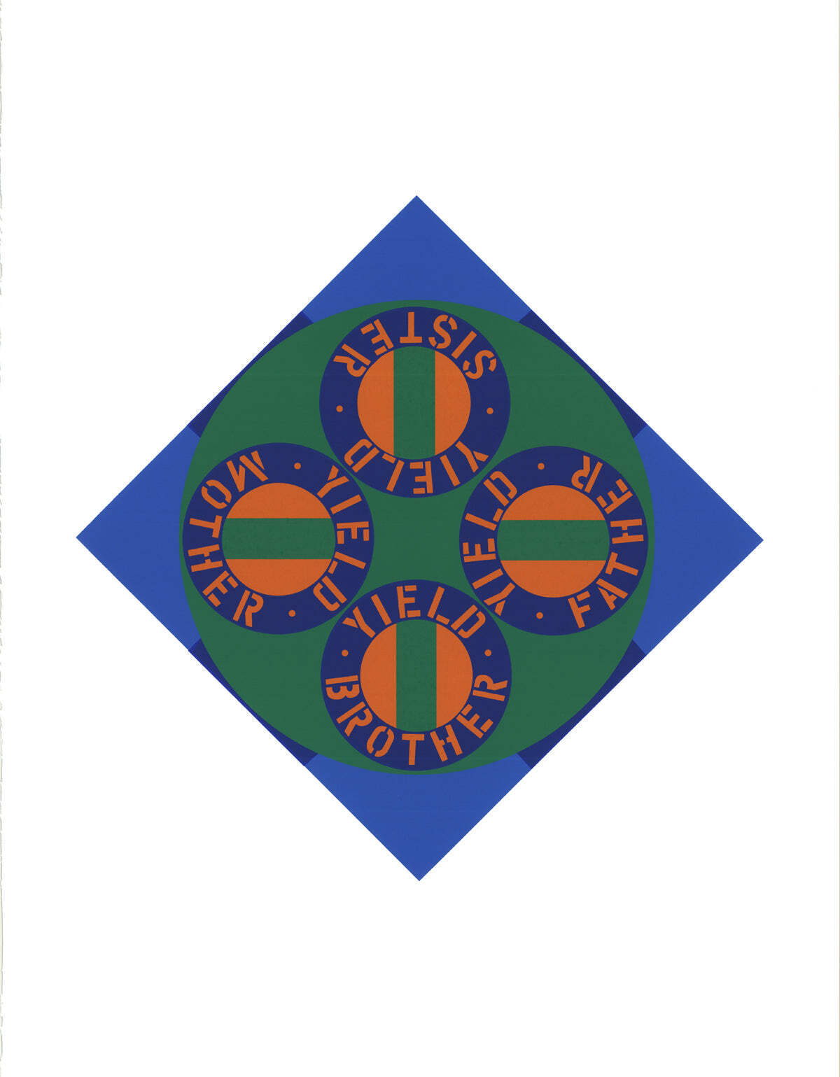 Robert Indiana Yield Brother #2 " Serigraph Pop Art Multicolor Blu