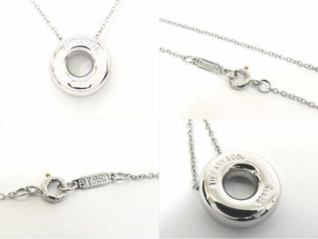 Tiffany & Co. Pt950 Diamond Dots Circle Necklace