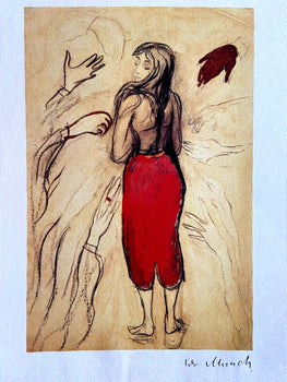 Edvard Munch Museum Lithograph Coa Signed