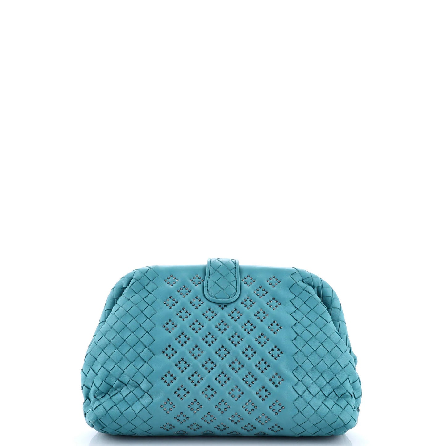Bottega Veneta Lauren 1980 Clutch Studded Leather With Intrecciato Detail