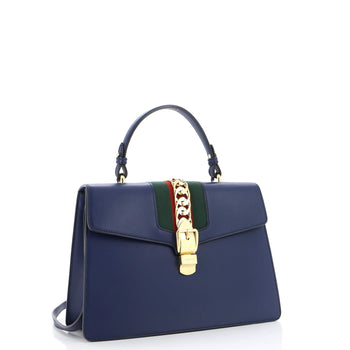 Gucci Sylvie Top Handle Bag Leather Medium