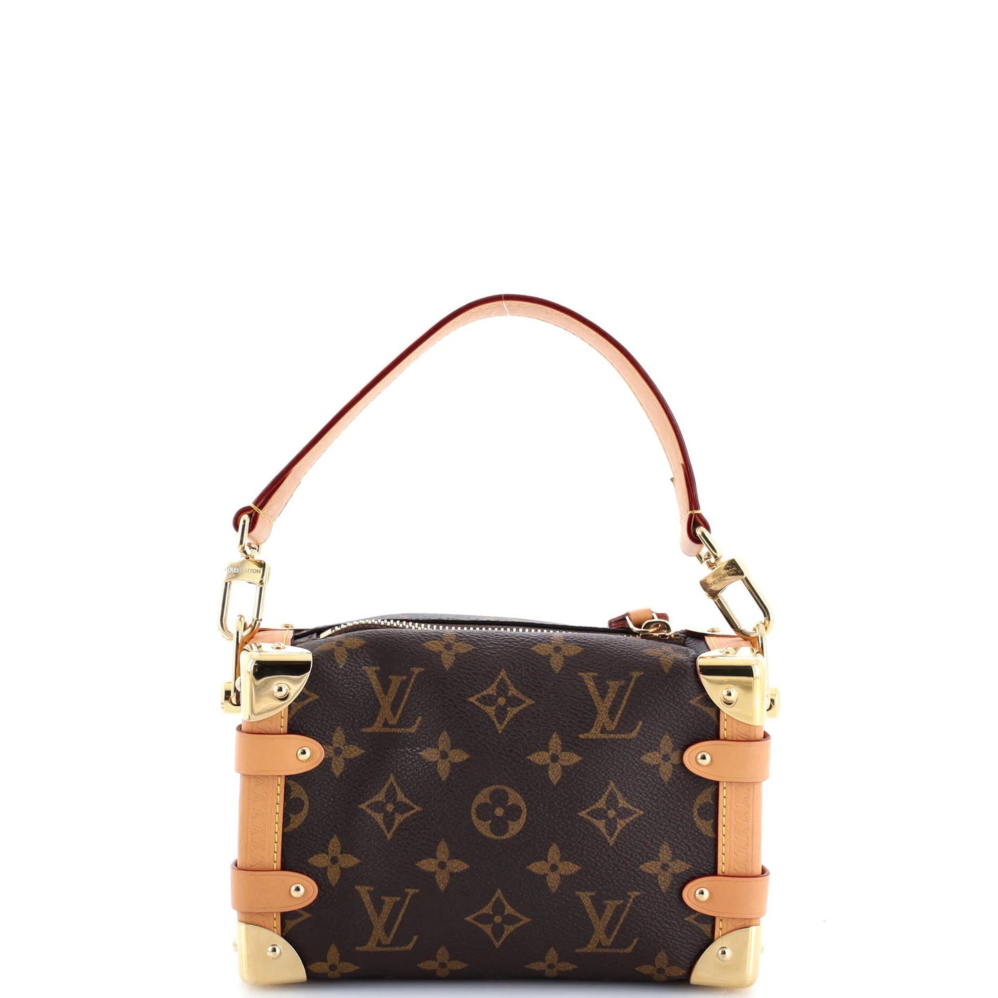 Louis Vuitton Side Trunk Handbag Monogram Canvas Pm