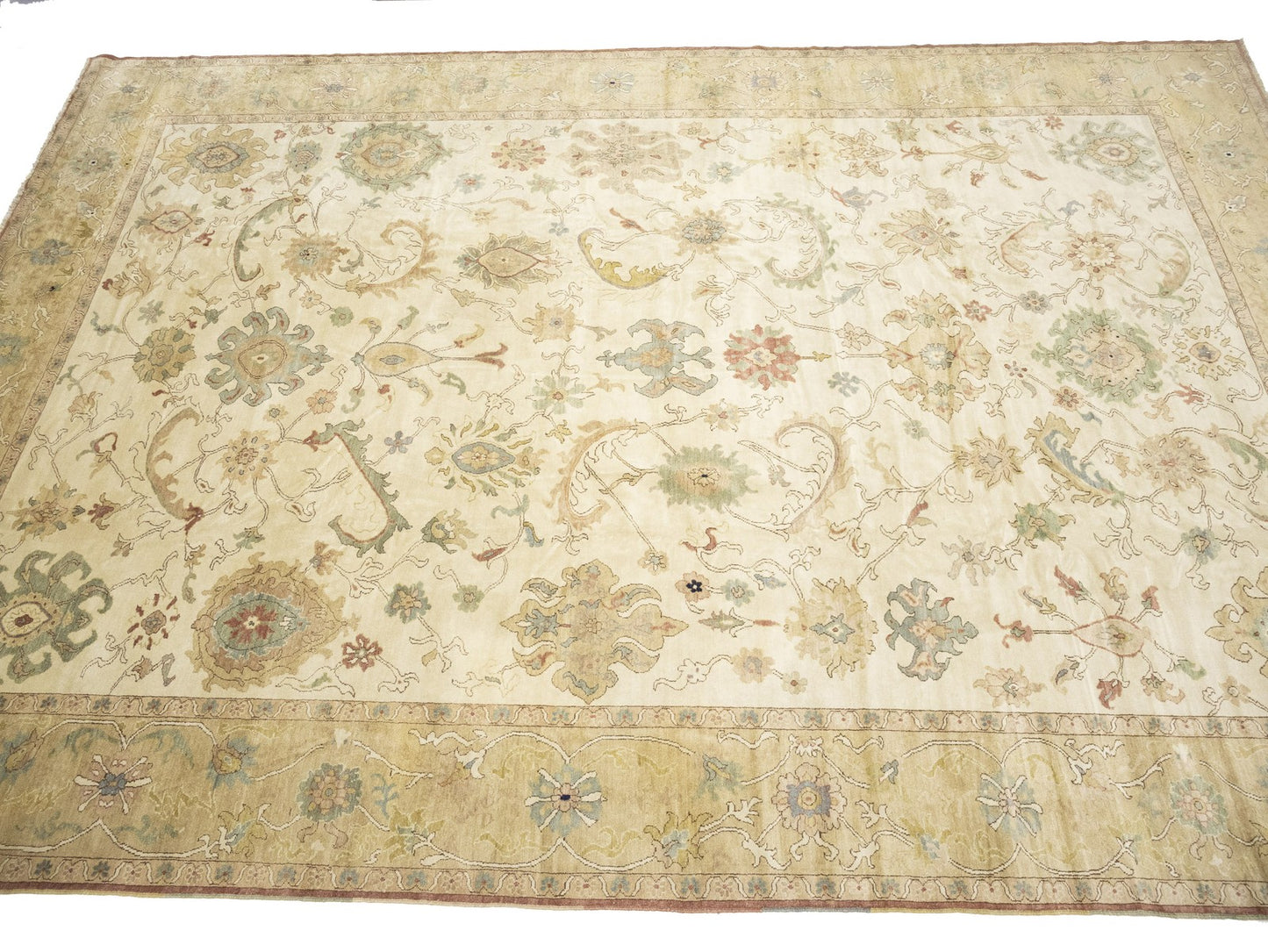 Oriental Floral Carpet Rug Turkish Style Oversized 126X17 Handmade