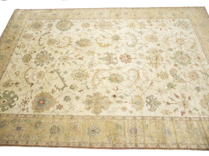 Oriental Floral Carpet Rug Turkish Style Oversized 126X17 Handmade
